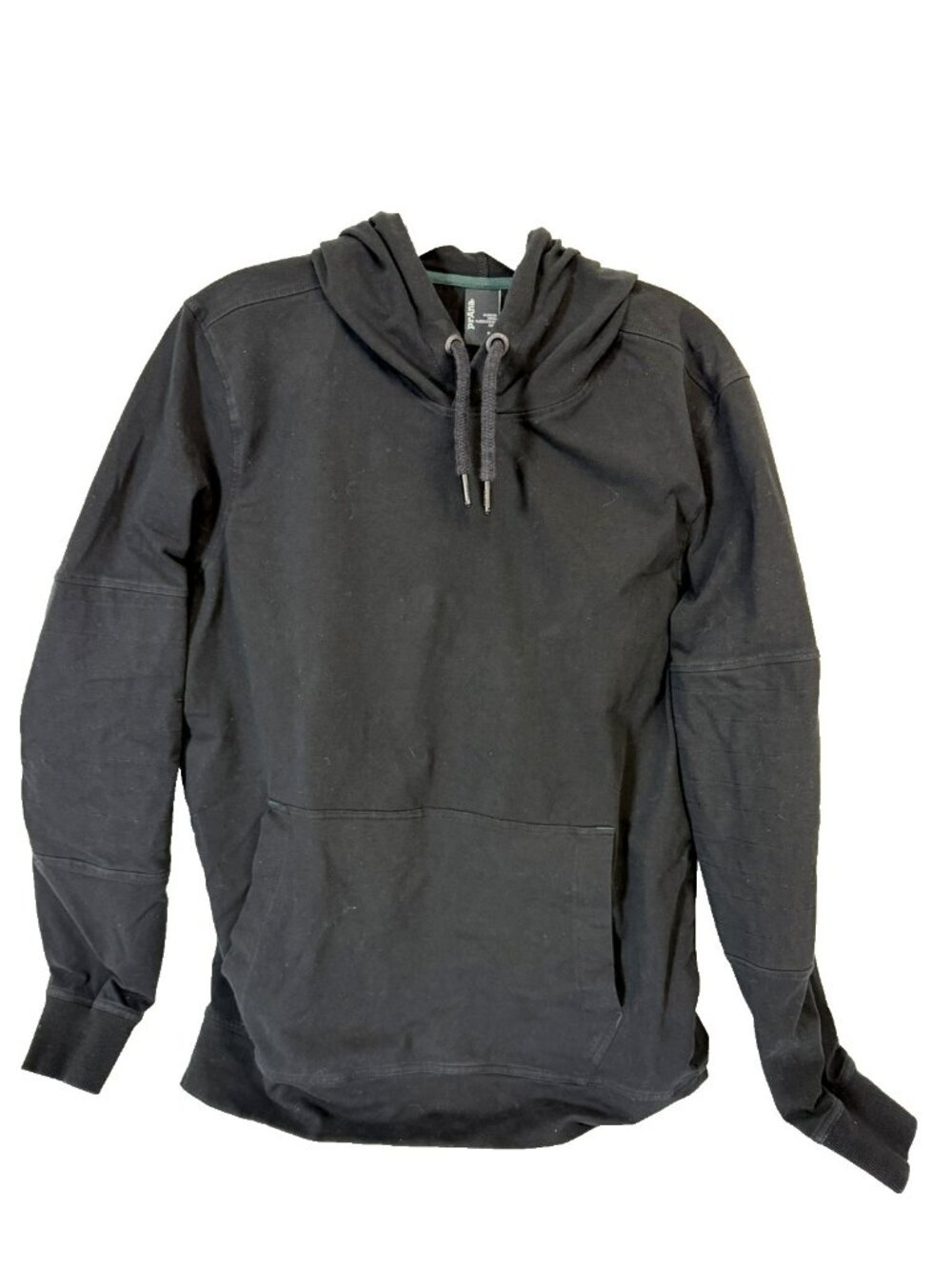PrAna Breathe Hooded Sweatshirt Pouch Pocket Size Medium Dark Black Goth Street